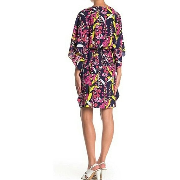 Trina Turk Sentiment Floral Mod Retro Resort Wear Dress Small - Picture 2 of 7